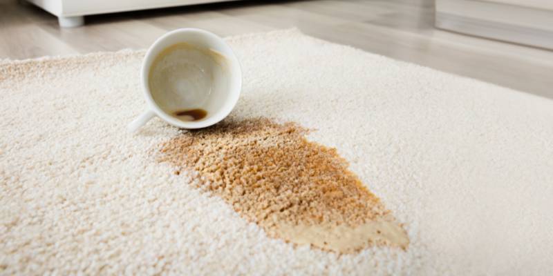 Koffievlek verwijderen tapijt